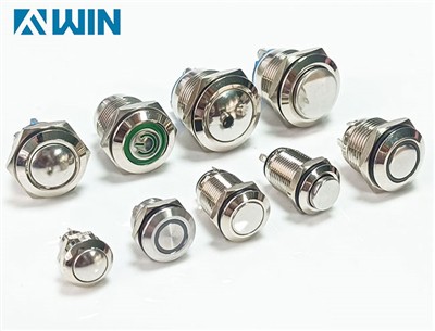 Kan een metalen knopschakelaar worden geïntegreerd met indicatielampjes?